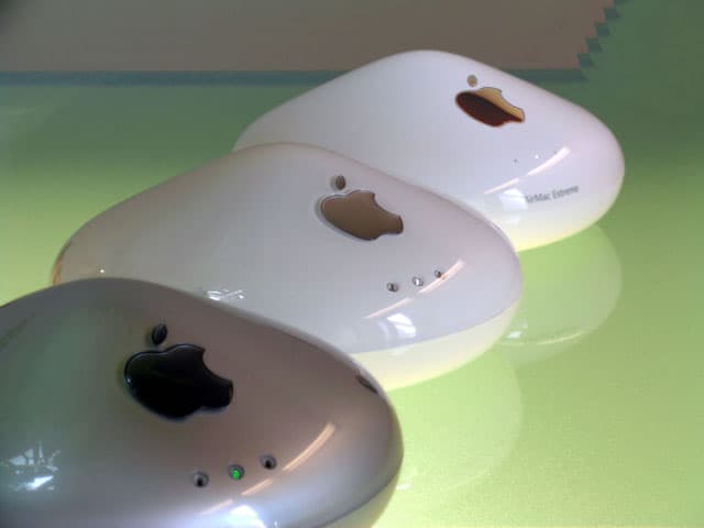 AirPort Base Station (original "UFO") — reference photo