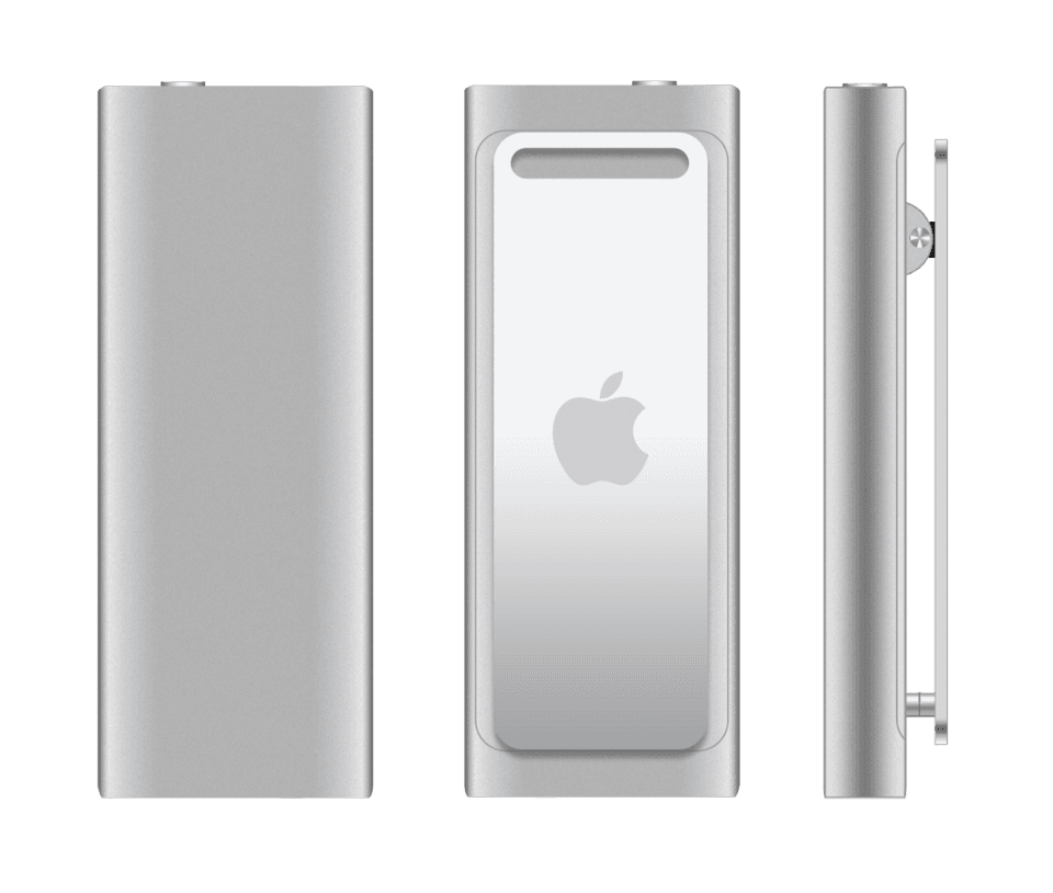 iPod Shuffle (3rd gen, buttonless) — reference photo